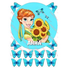 Вафельна картинка Крижане серце 059
